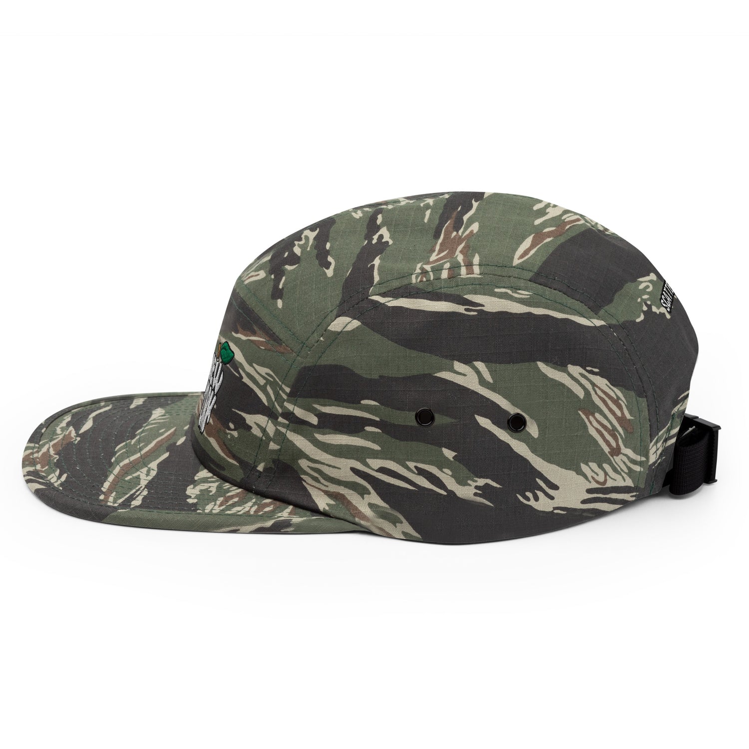 New York Apple Logo Embroidered Tiger Camo Five Panel Hat Scattered Streetwear