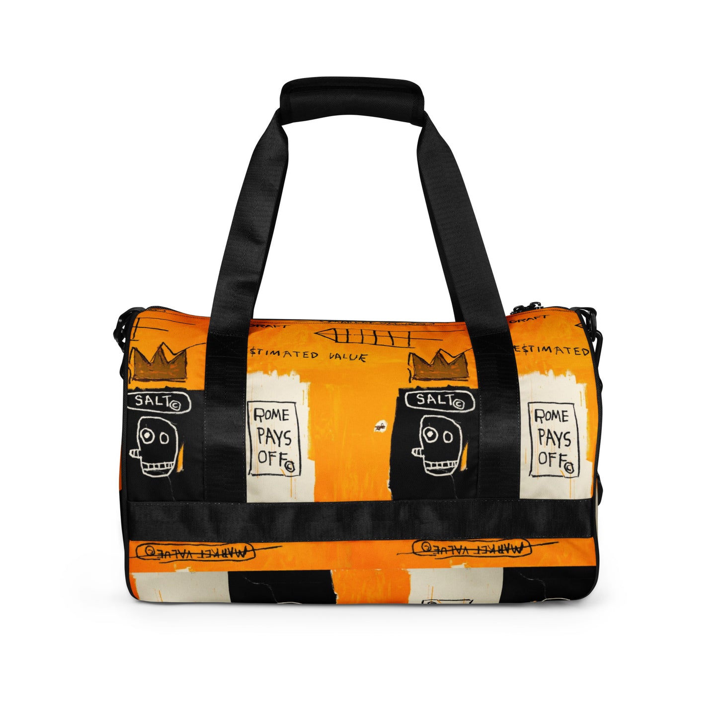 Jean-Michel Basquiat "Rome Pays Off" Artwork Gym Bag