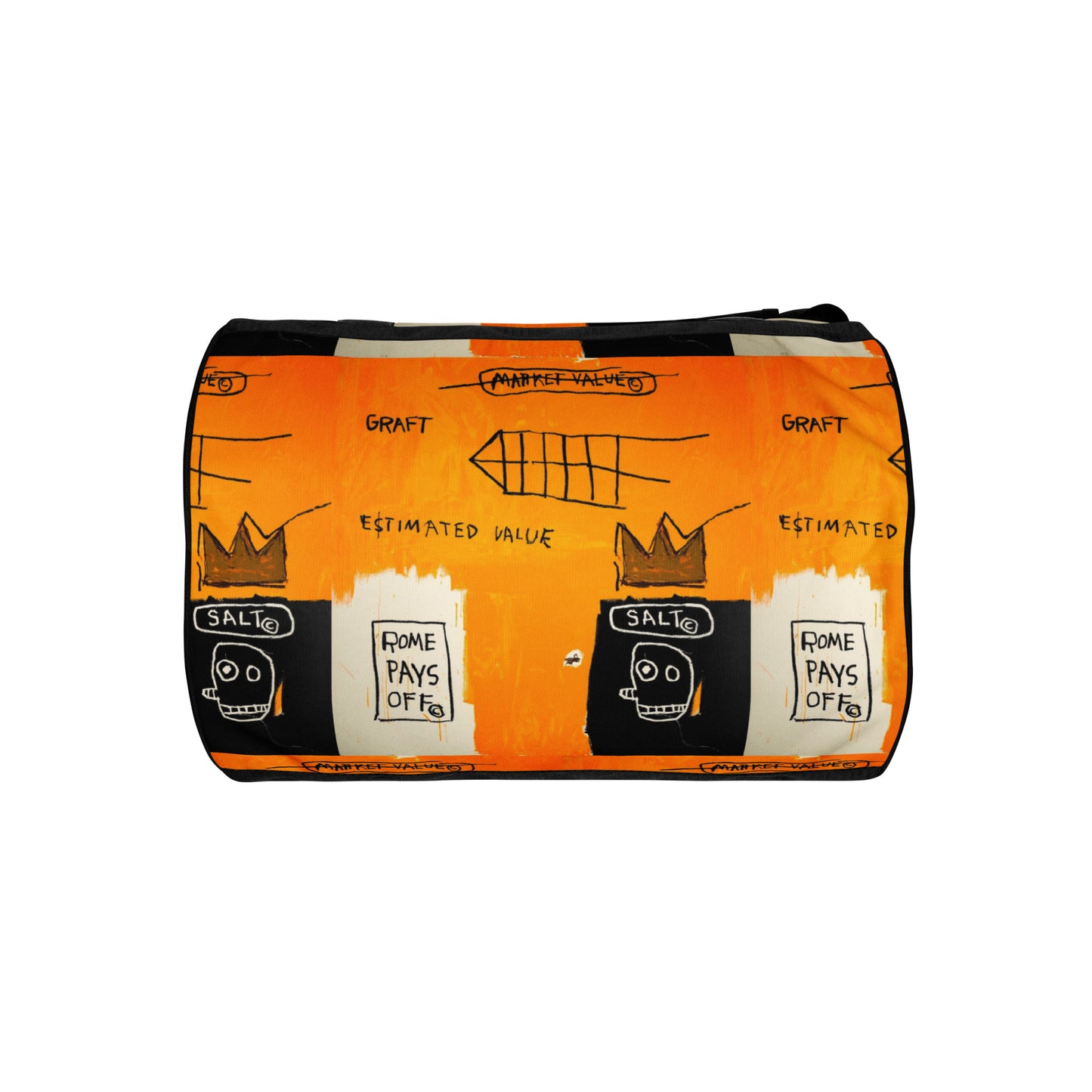 Jean-Michel Basquiat "Rome Pays Off" Artwork Gym Bag