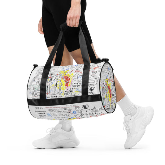 Jean-Michel Basquiat "Boxer Rebellion" Artwork Gym Bag