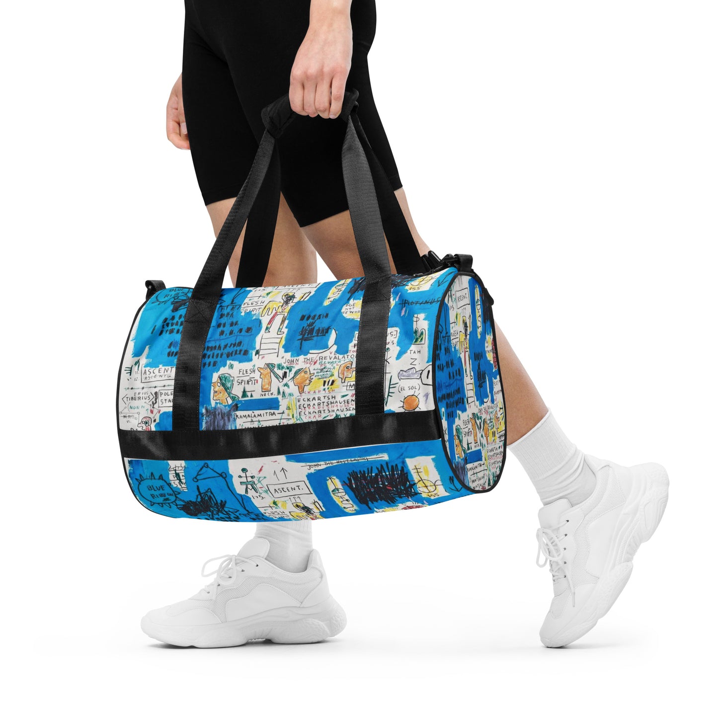 Jean-Michel Basquiat "Ascent" Artwork Gym Bag