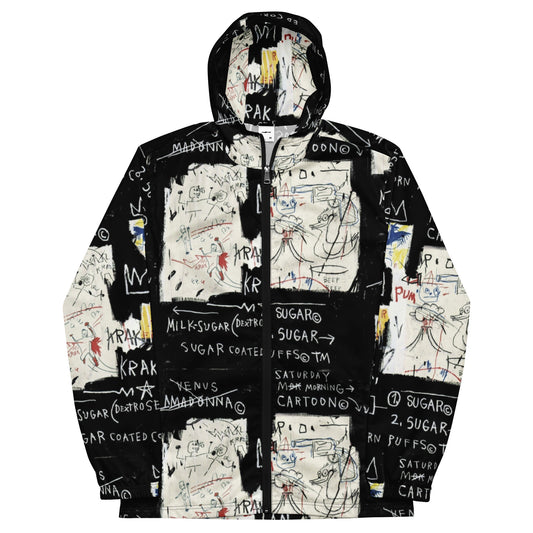 Jean-Michel Basquiat "A Panel of Experts" Artwork Printed Premium Windbreaker Jacket Scattered