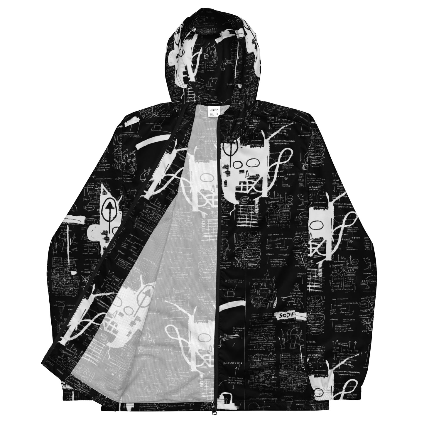 Jean-Michel Basquiat "Untitled" Artwork Printed Premium Windbreaker Jacket