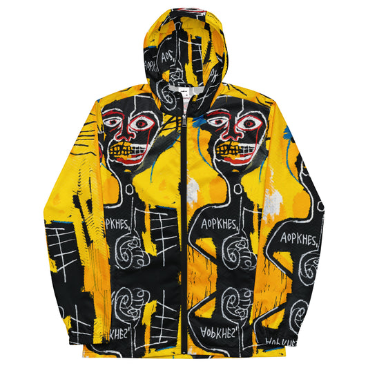 Jean-Michel Basquiat "Cabeza" Artwork Printed Premium Windbreaker Jacket Scattered