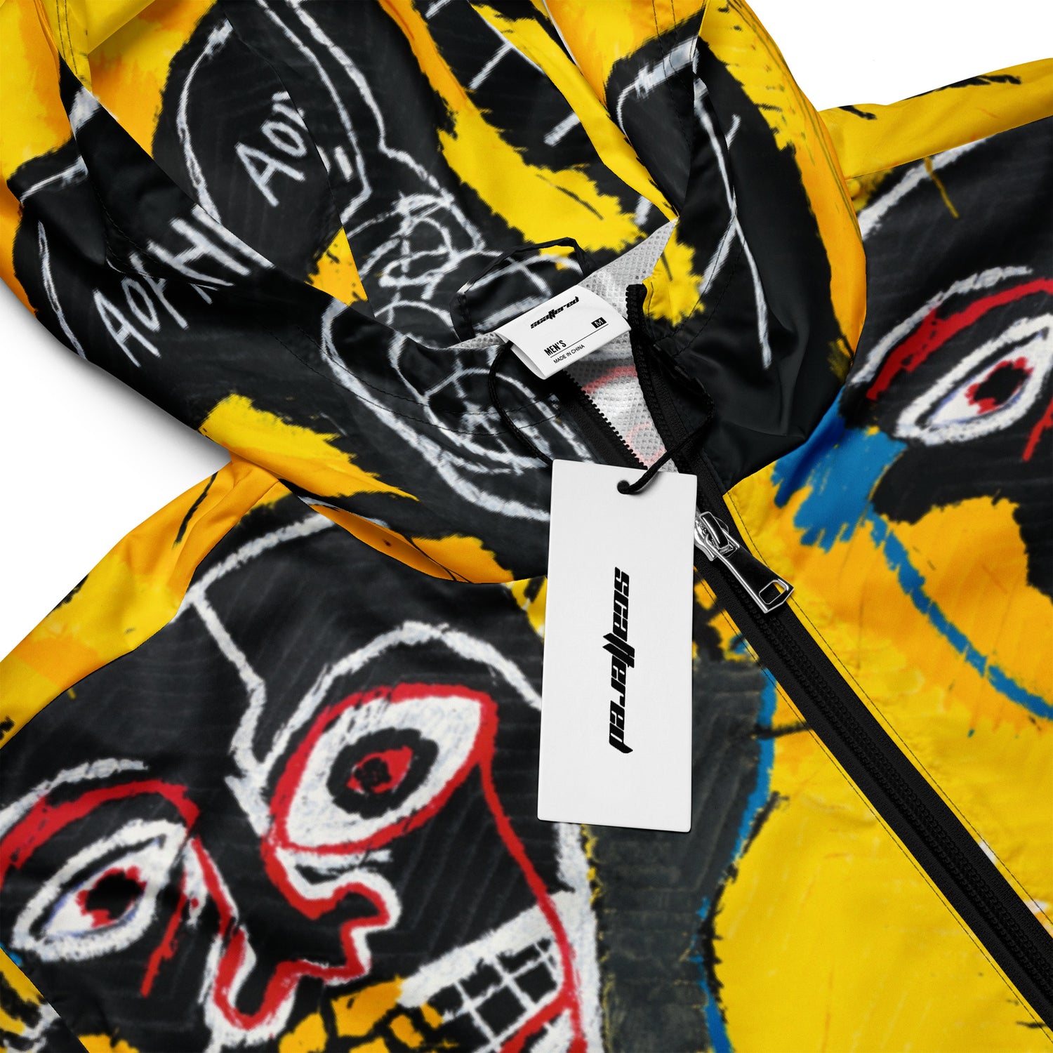 Jean-Michel Basquiat "Cabeza" Artwork Printed Premium Windbreaker Jacket Scattered