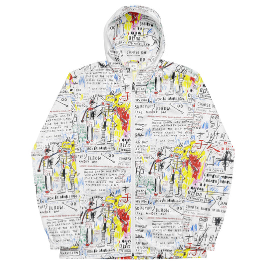 Jean-Michel Basquiat "Boxer Rebellion" Artwork Printed Premium Windbreaker Jacket Scattered