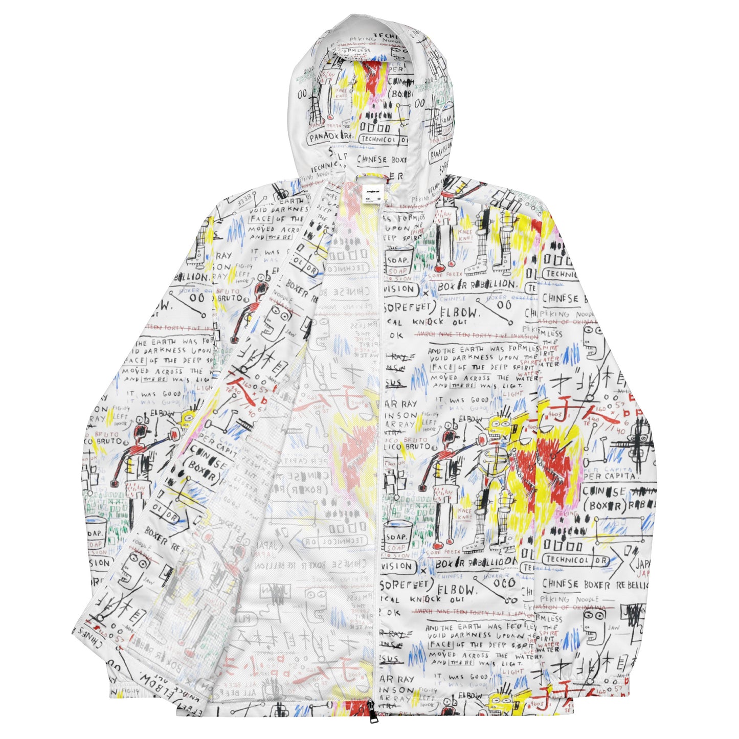 Jean-Michel Basquiat "Boxer Rebellion" Artwork Printed Premium Windbreaker Jacket