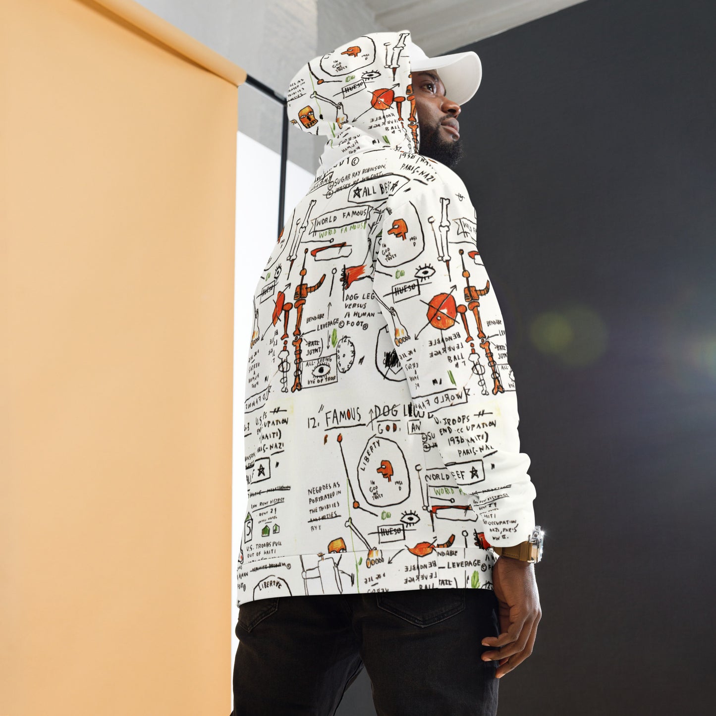 Jean-Michel Basquiat "Dog Leg Study" Artwork Printed Sweatshirt Hoodie