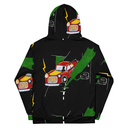 Jean-Michel Basquiat "Untitled" Car Artwork All Over Printed Sweatshirt Hoodie Scattered Streetwear