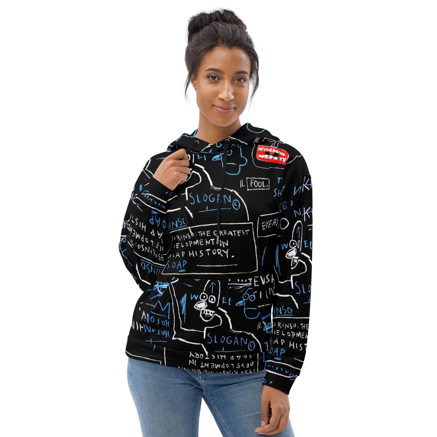 Jean Michel Basquiat Rinso Artwork Printed Sweatshirt Hoodie Scattered LLC