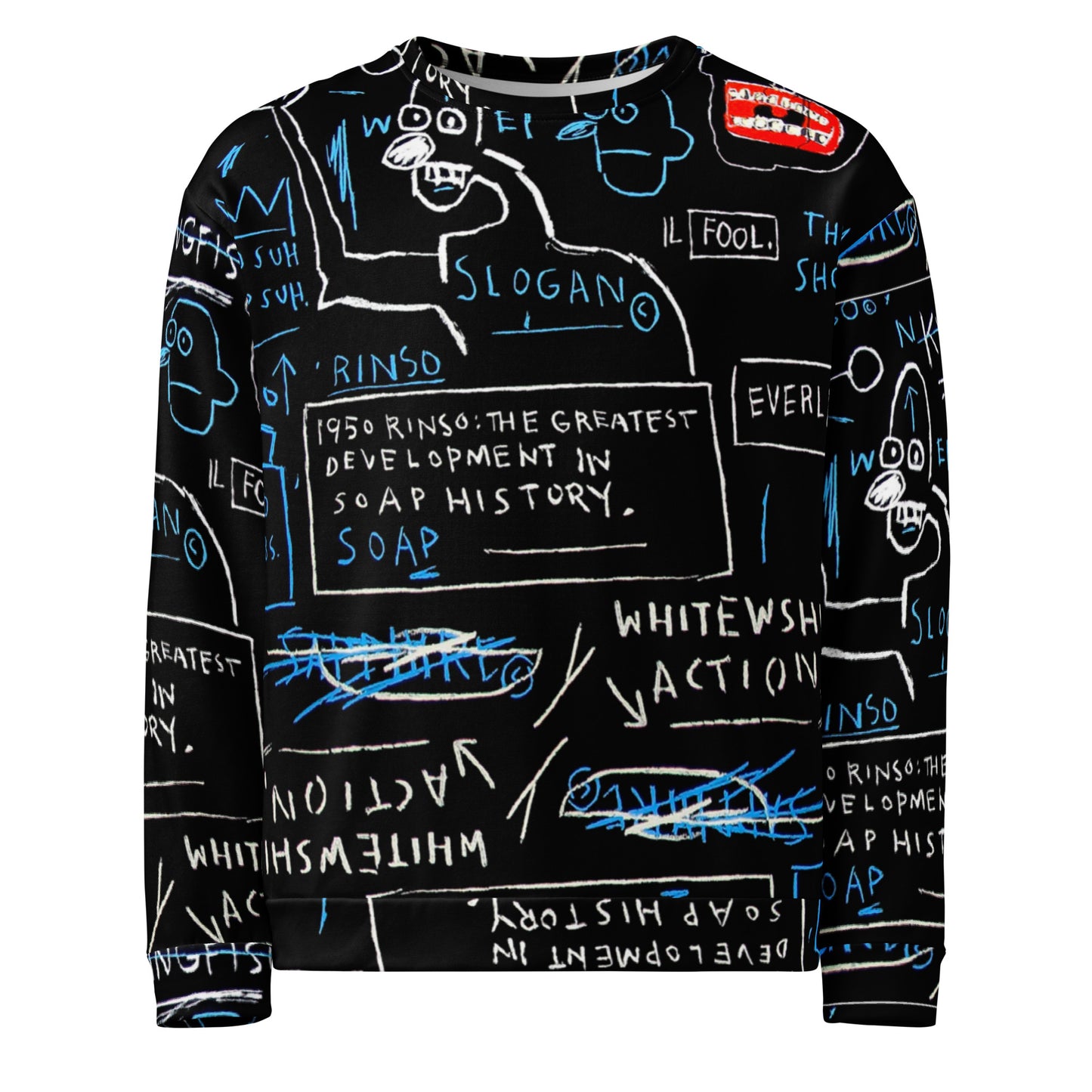 Jean-Michel Basquiat "Rinso" Artwork Printed Crewneck Sweatshirt