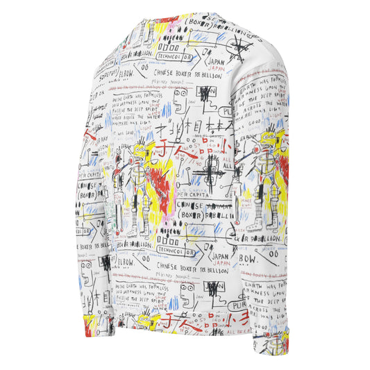 Jean-Michel Basquiat "Boxer Rebellion" Artwork Printed Crewneck Sweatshirt