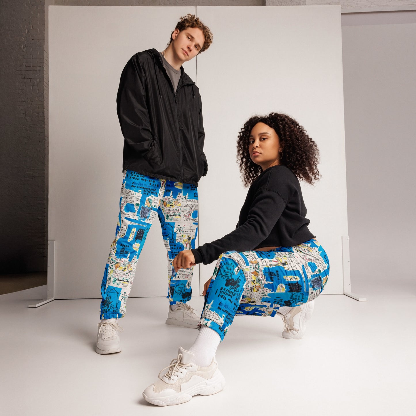 Jean-Michel Basquiat "Ascent" Artwork Printed Premium Track Pants Scattered