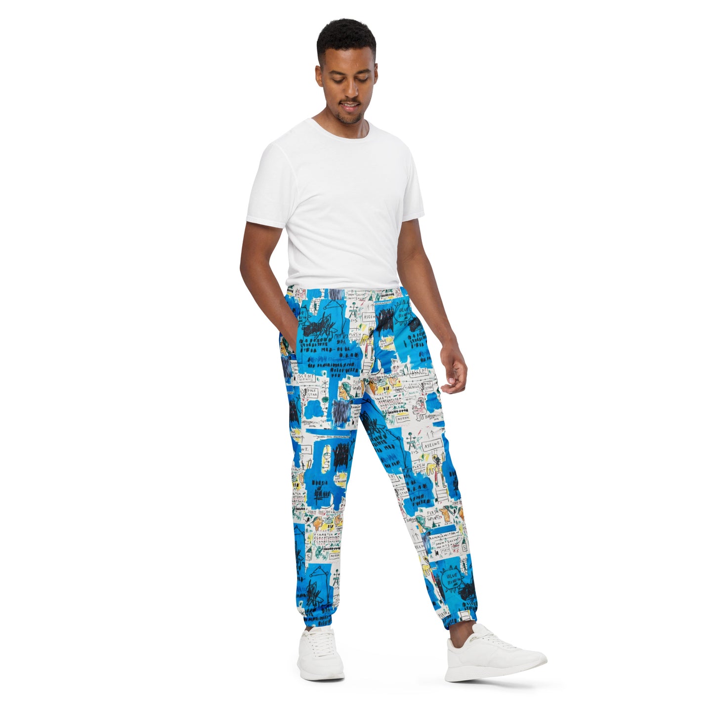 Jean-Michel Basquiat "Ascent" Artwork Printed Premium Track Pants Scattered