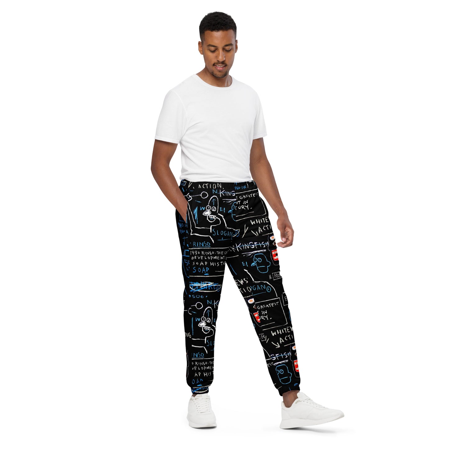 Jean-Michel Basquiat "Rinso" Artwork Printed Premium Track Pants Scattered