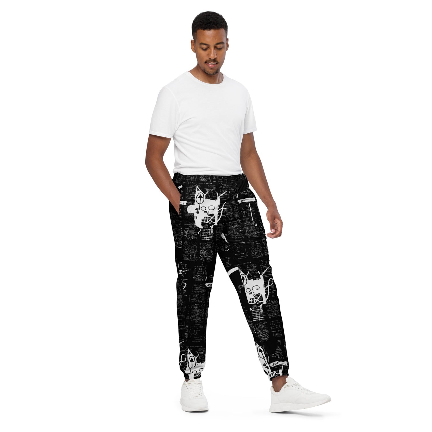 Jean-Michel Basquiat "Untitled" Artwork Printed Premium Track Pants Scattered