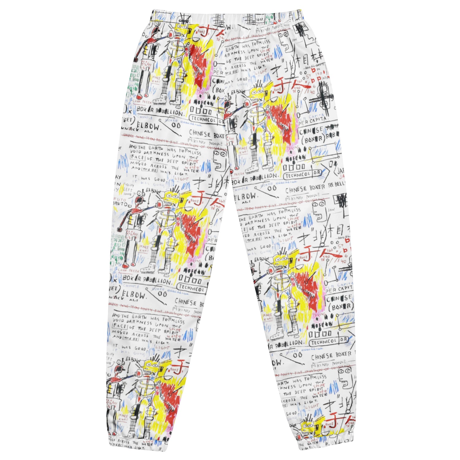 Jean-Michel Basquiat "Boxer Rebellion" Artwork Printed Premium Track Pants Scattered