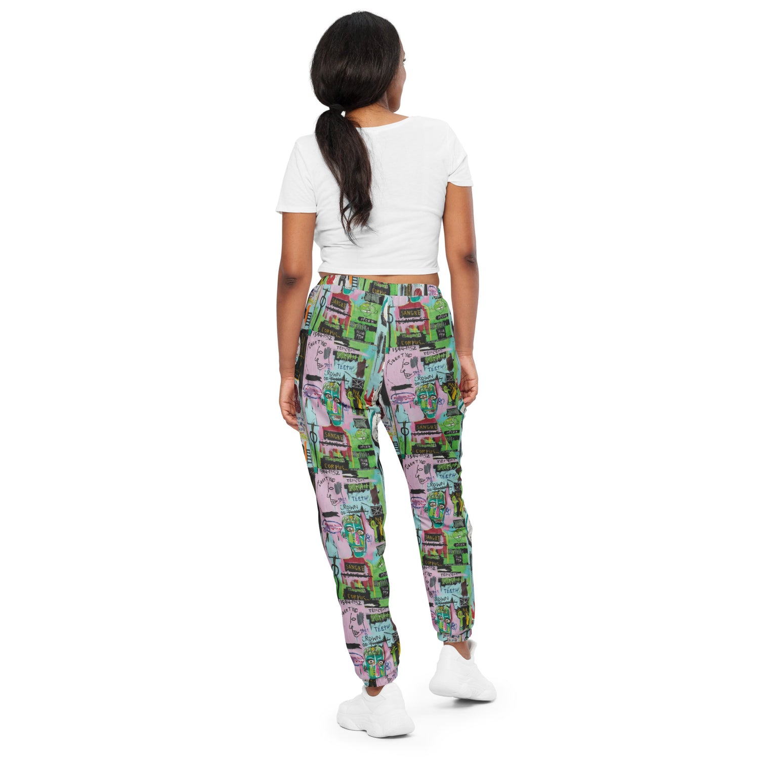 Jean-Michel Basquiat "In Italian" Artwork Printed Premium Track Pants Scattered