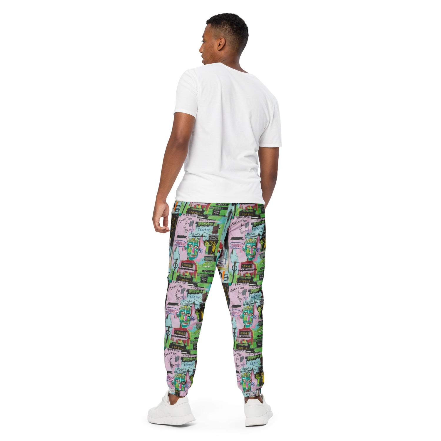 Jean-Michel Basquiat "In Italian" Artwork Printed Premium Track Pants Scattered