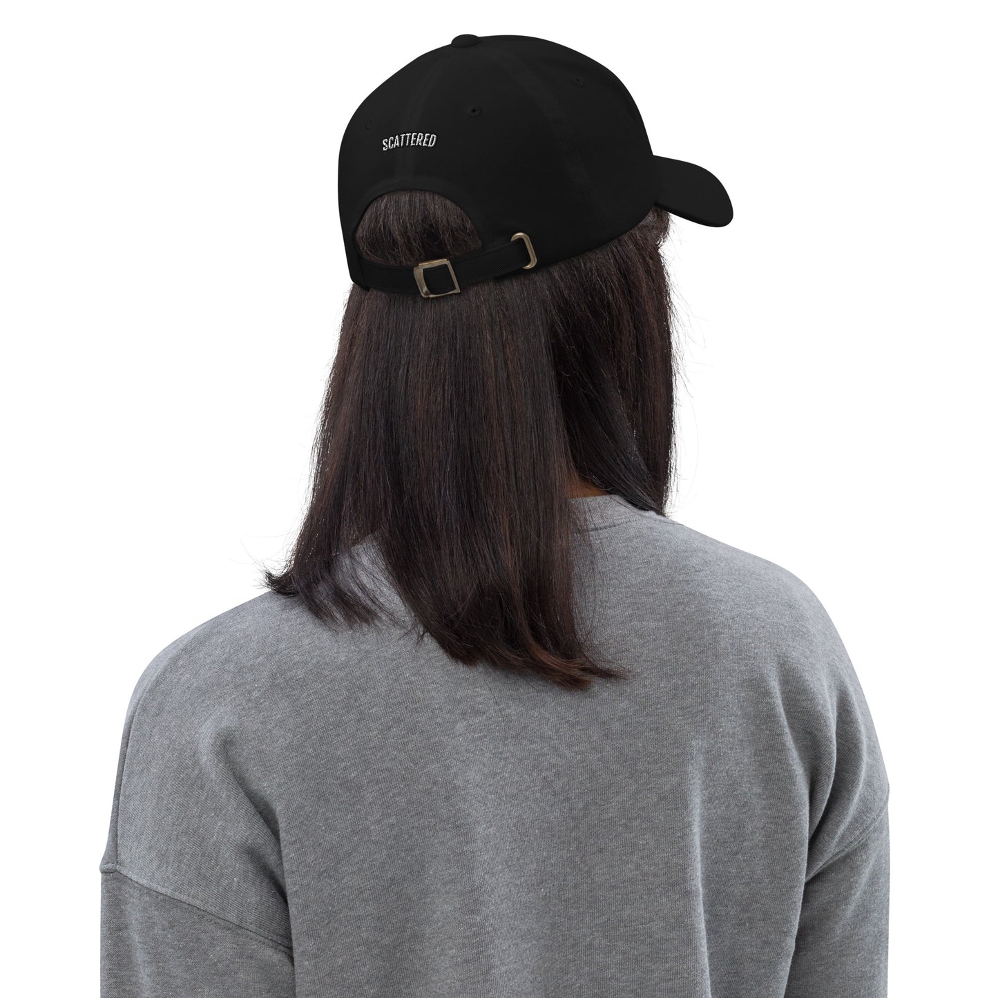 New York Apple Logo Embroidered Black Dad Hat Scattered Streetwear