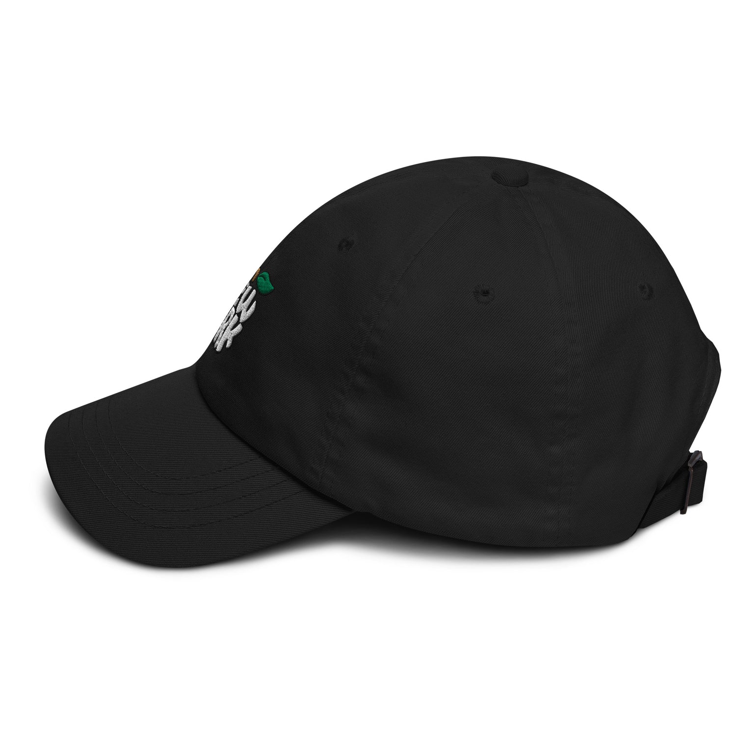 New York Apple Logo Embroidered Black Dad Hat Scattered Streetwear