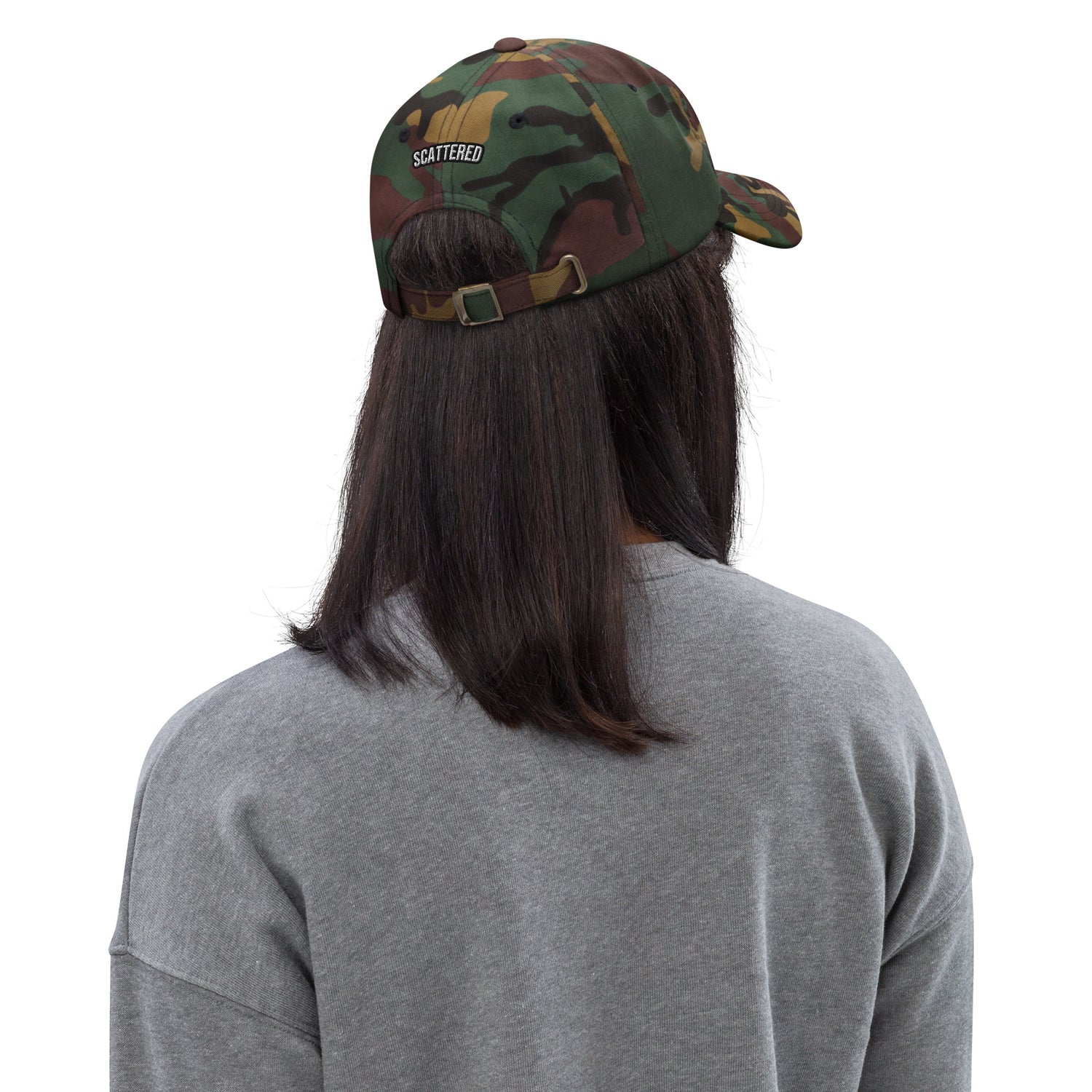 New York Apple Logo Embroidered Camo Dad Hat Scattered Streetwear