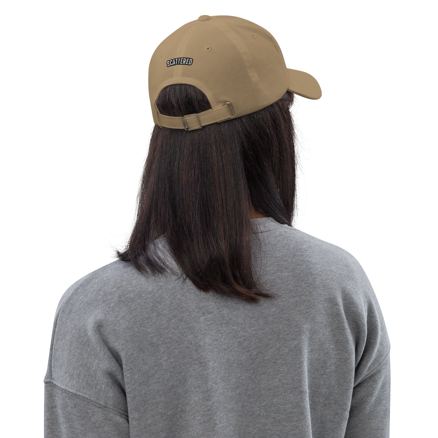 New York Apple Logo Embroidered Khaki Dad Hat Scattered Streetwear