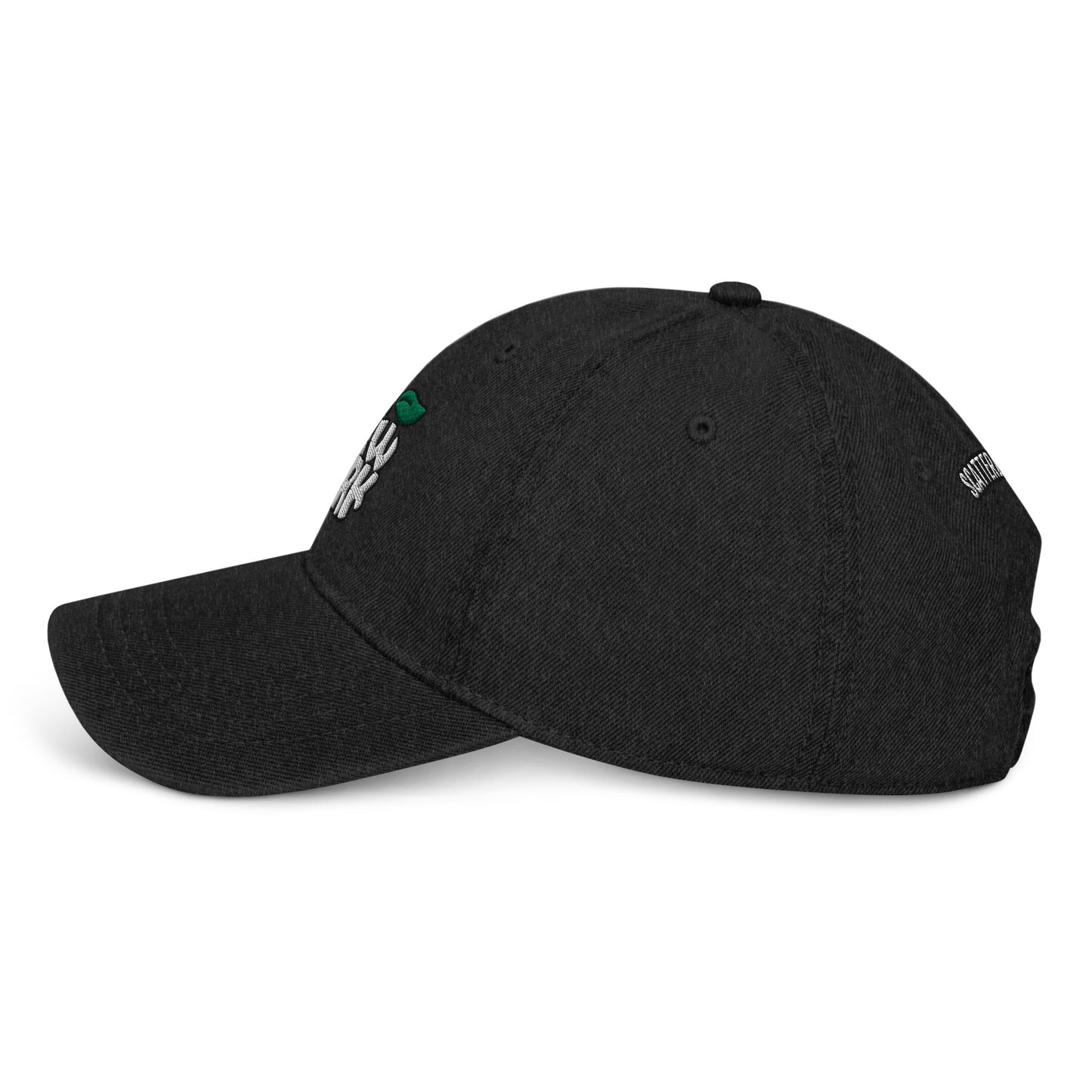 New York Apple Logo Embroidered Black Denim Hat Scattered Streetwear