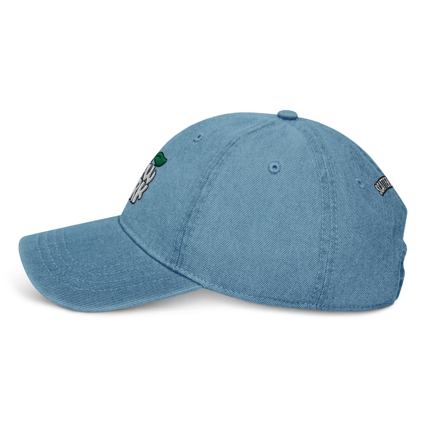 New York Apple Logo Embroidered Blue Denim Hat Scattered Streetwear