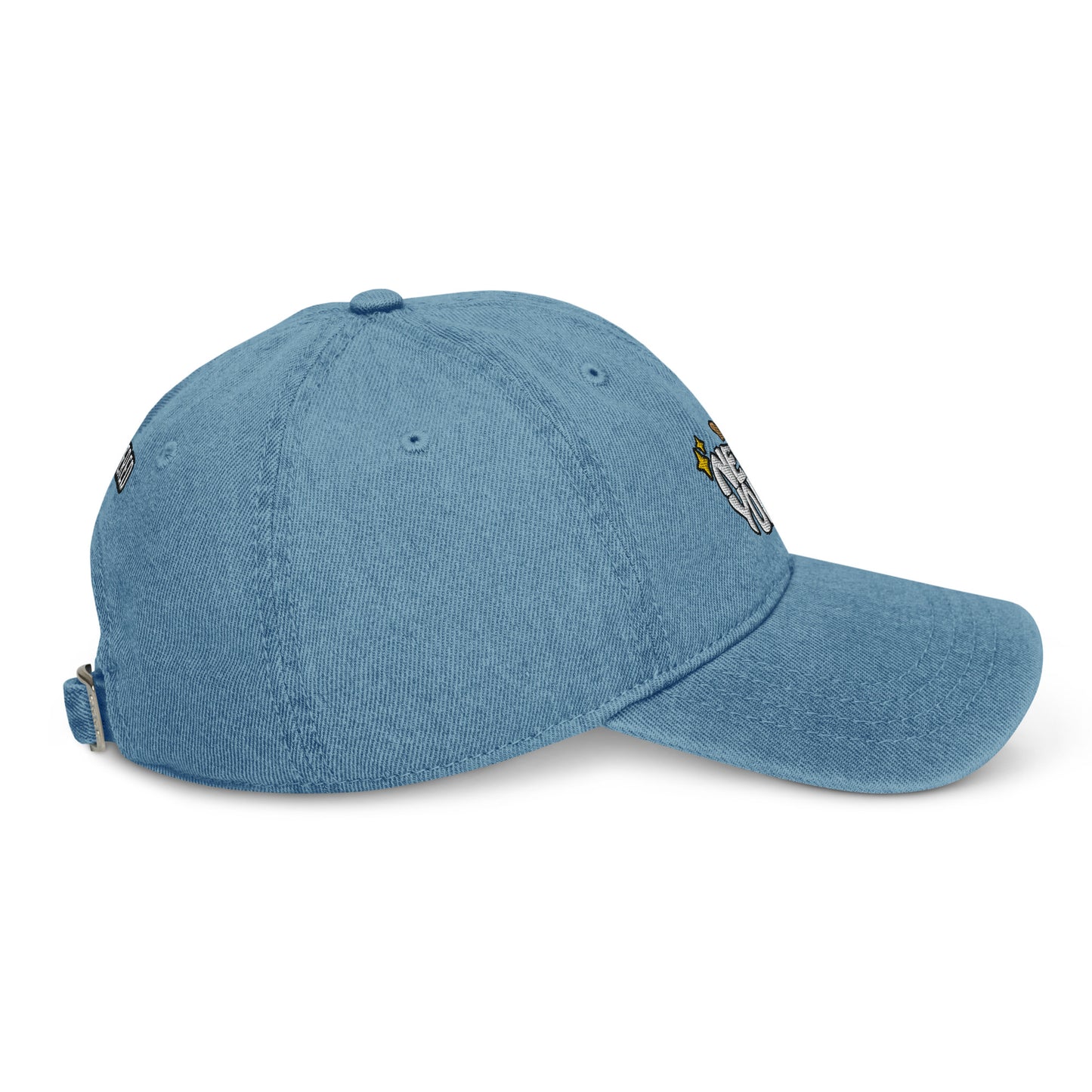 New York Apple Logo Embroidered Blue Denim Hat Scattered Streetwear