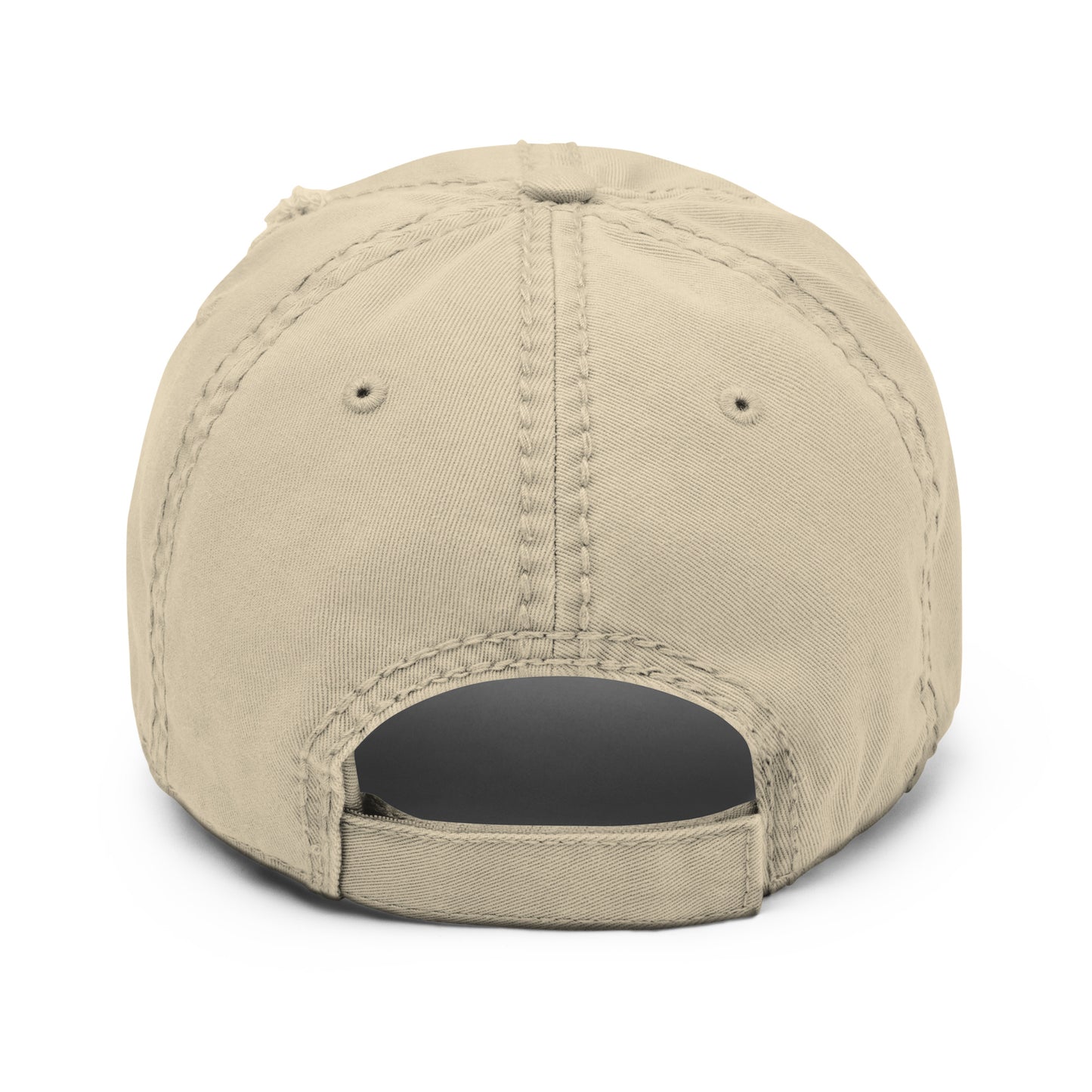 Scattered Van Cleef Style Logo Embroidered Distressed Dad Hat