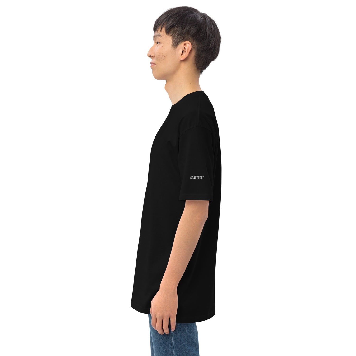 New York Apple Logo Embroidered Black T-Shirt Scattered Streetwear