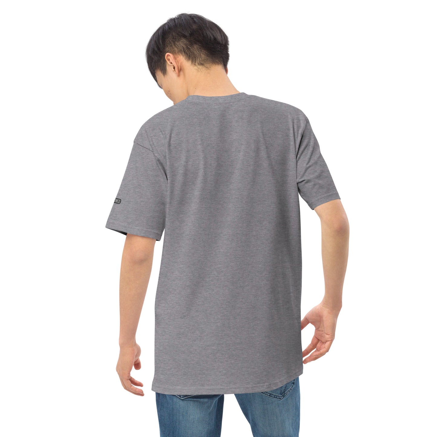 New York Apple Logo Embroidered Grey T-Shirt Scattered Streetwear