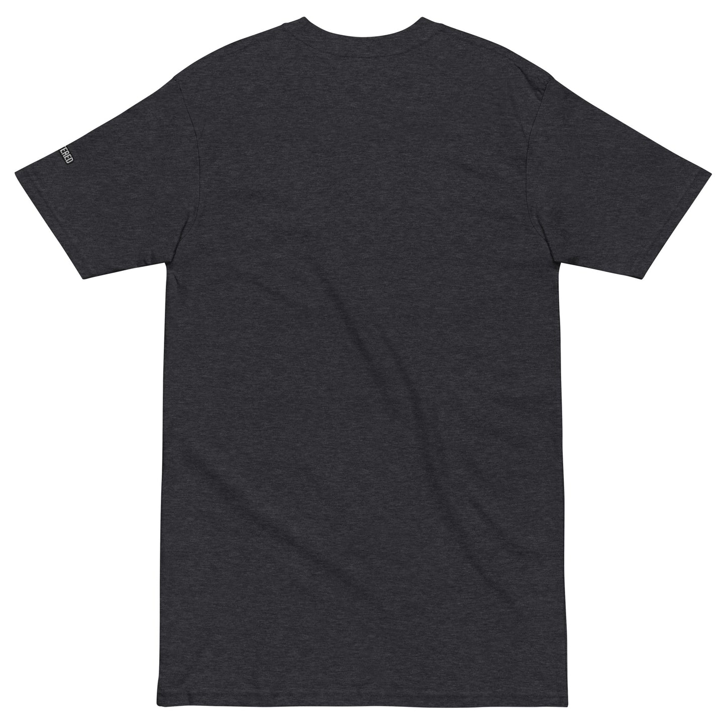 New York Apple Logo Embroidered Charcoal Grey T-Shirt Scattered Streetwear