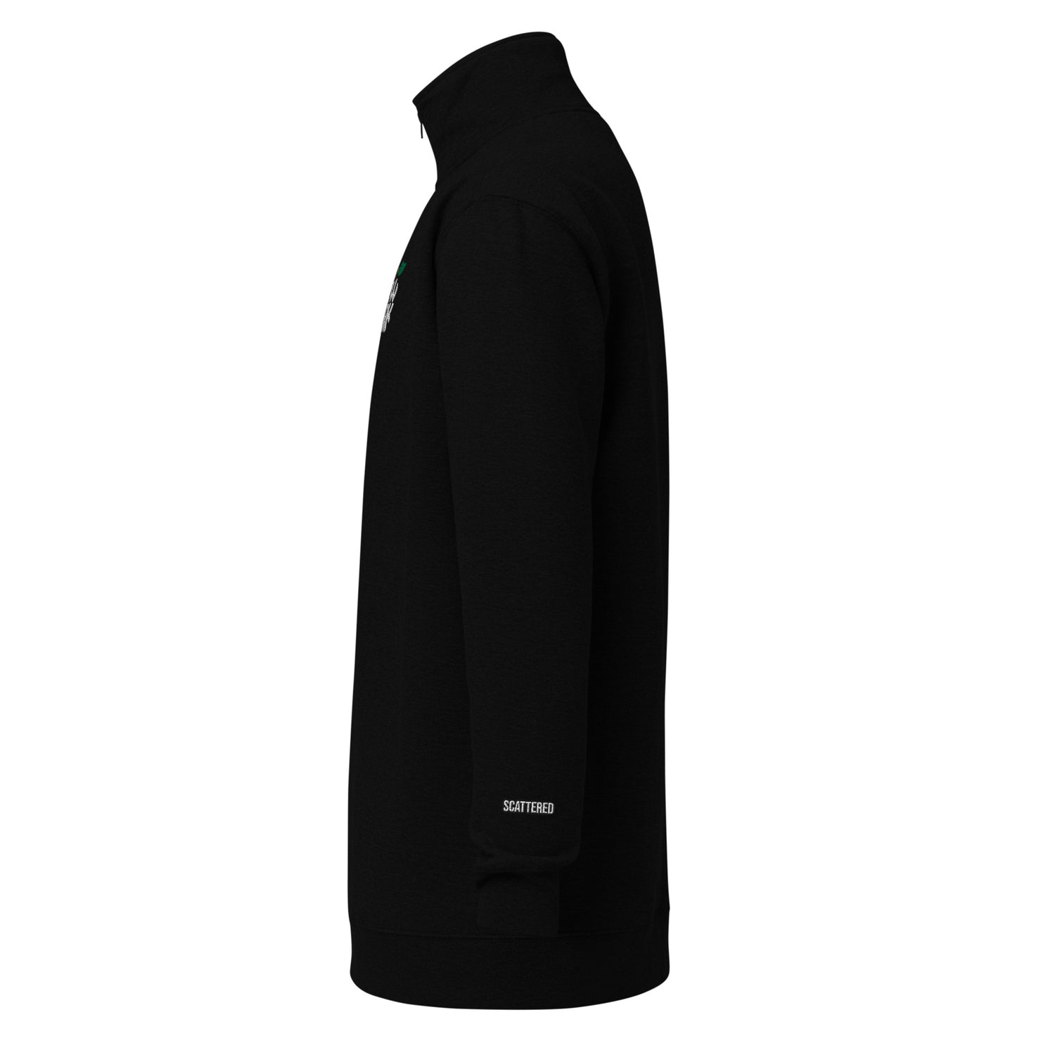 New York Apple Logo Embroidered Black Fleece Pullover Sweatshirt Scattered Streetwear