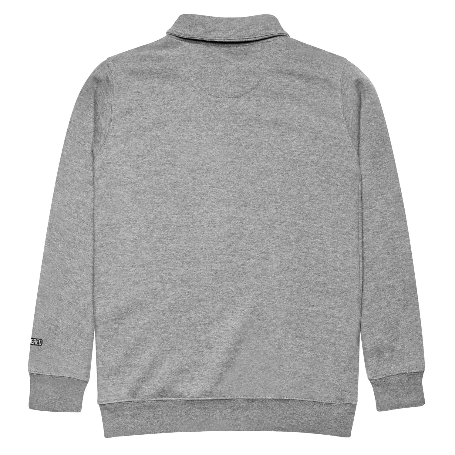New York Apple Logo Embroidered Grey Fleece Pullover Sweatshirt Scattered Streetwear