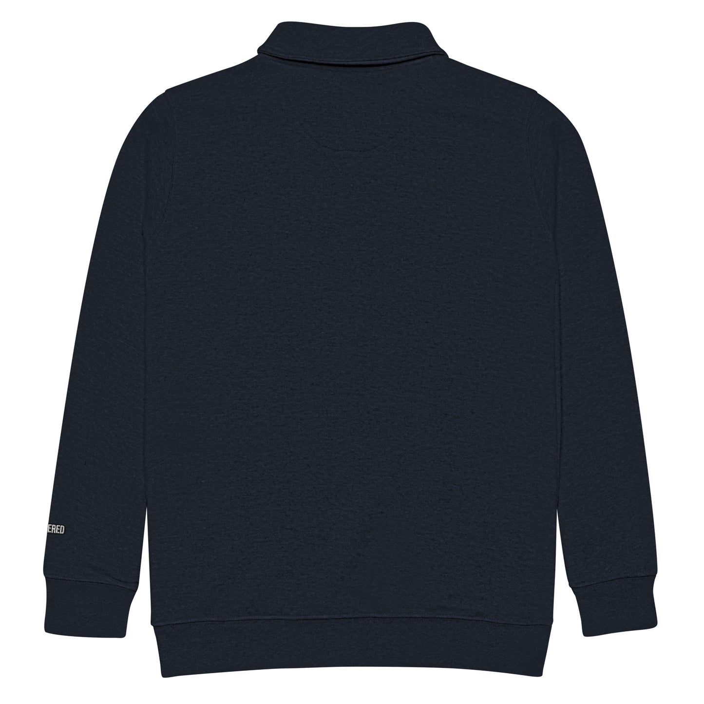 New York Apple Logo Embroidered Navy Blue Fleece Pullover Sweatshirt Scattered Streetwear
