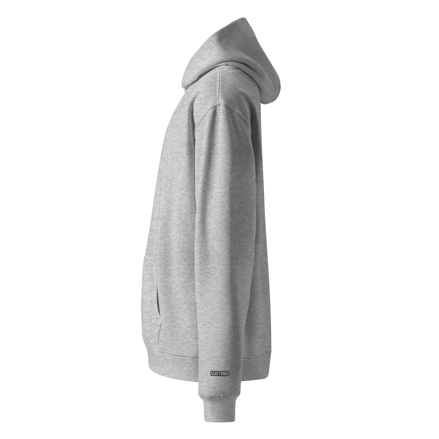 New York Apple Logo Embroidered Grey Streetwear Hoodie Sweatshirt | Scattered