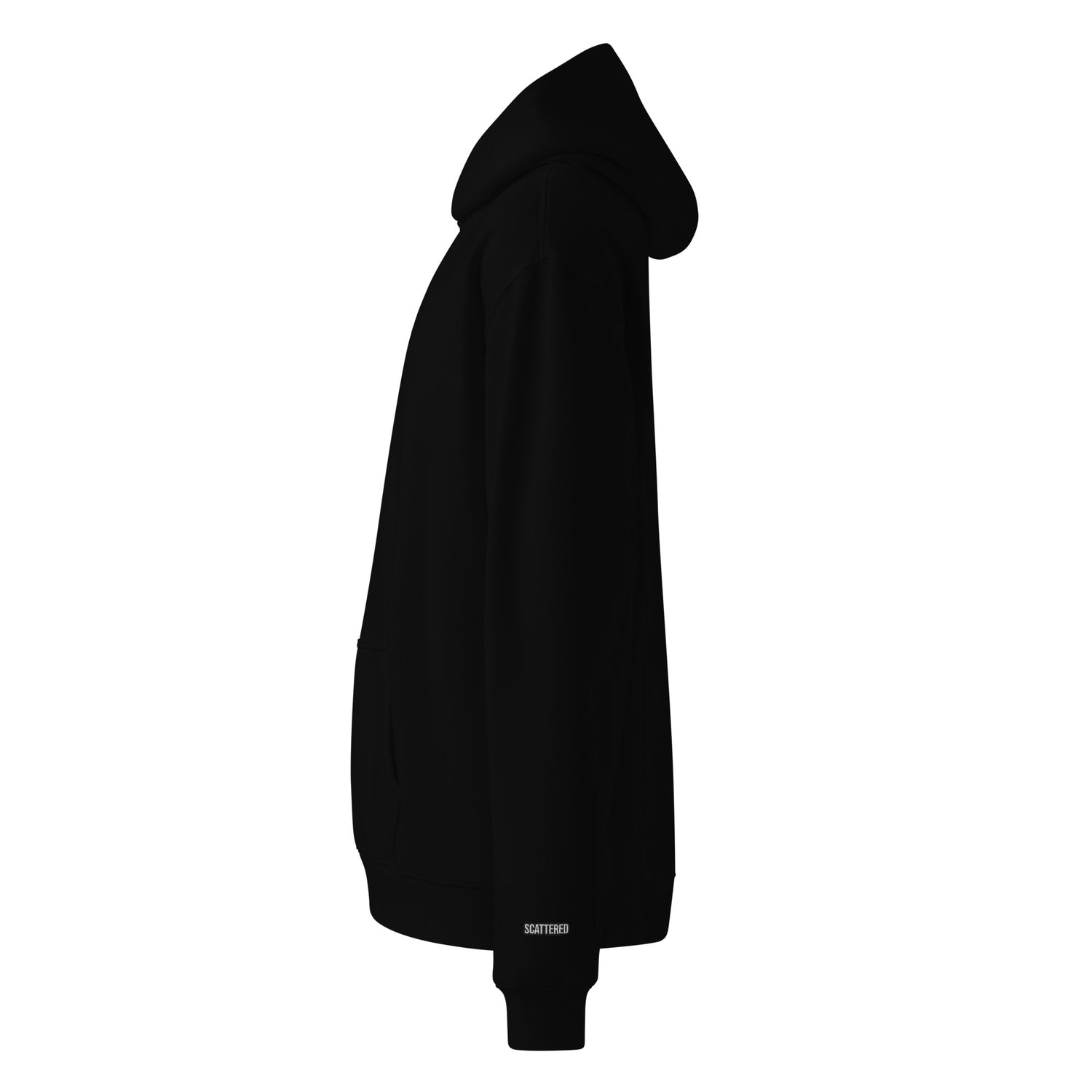 New York Apple Logo Embroidered Black Streetwear Hoodie Sweatshirt | Scattered