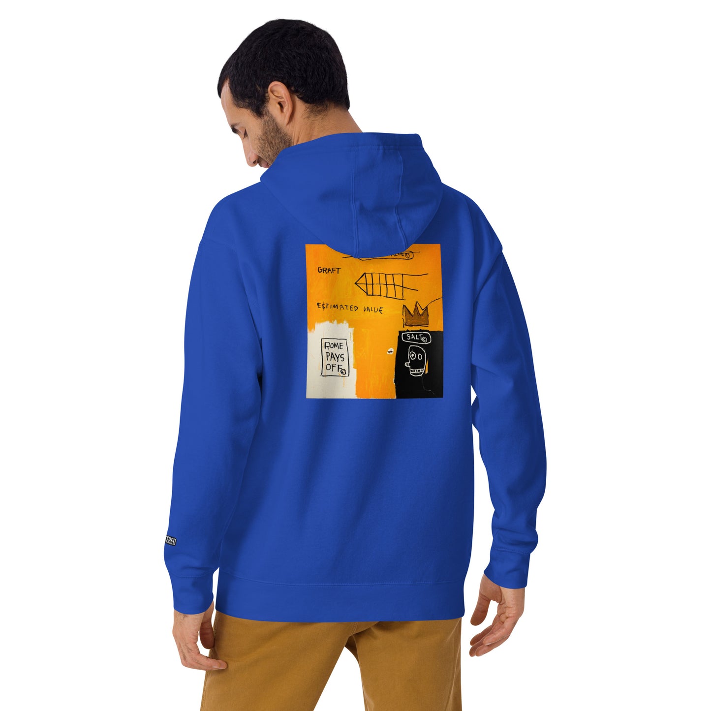 Jean-Michel Basquiat "Rome Pays Off" Artwork Premium Hoodie