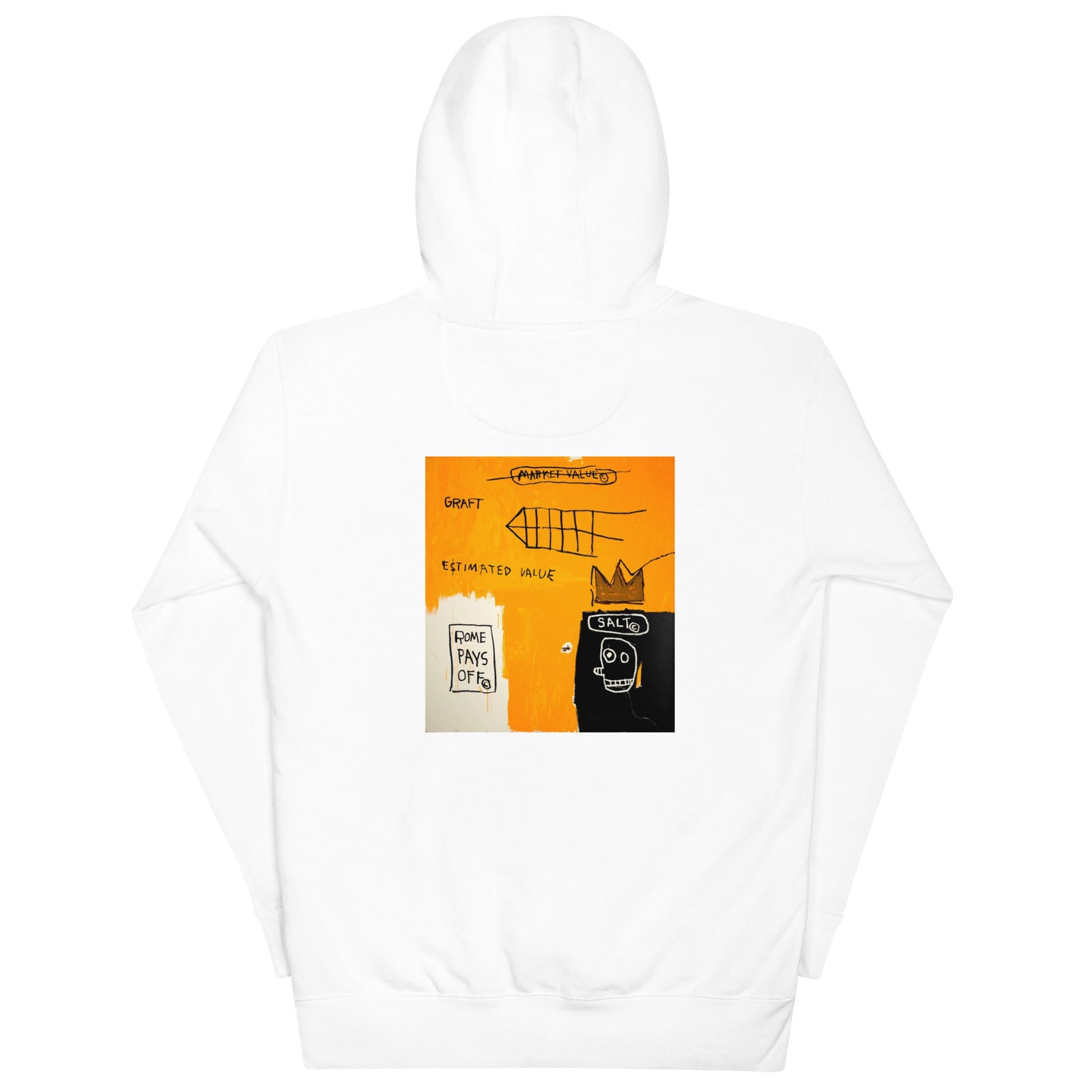 Jean-Michel Basquiat "Rome Pays Off" Artwork Premium Hoodie