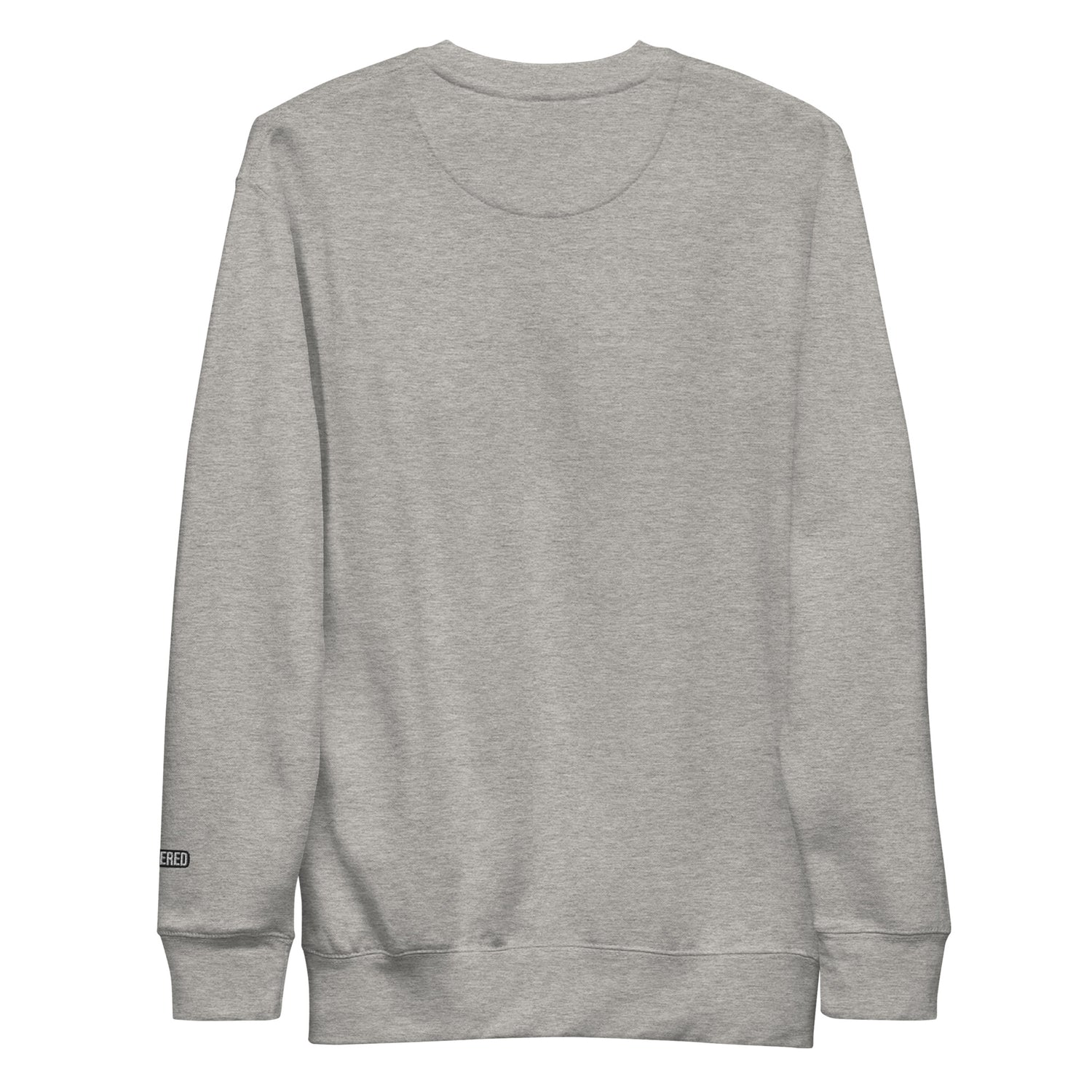 New York Apple Logo Embroidered Grey Crewneck Sweatshirt Scattered Streetwear