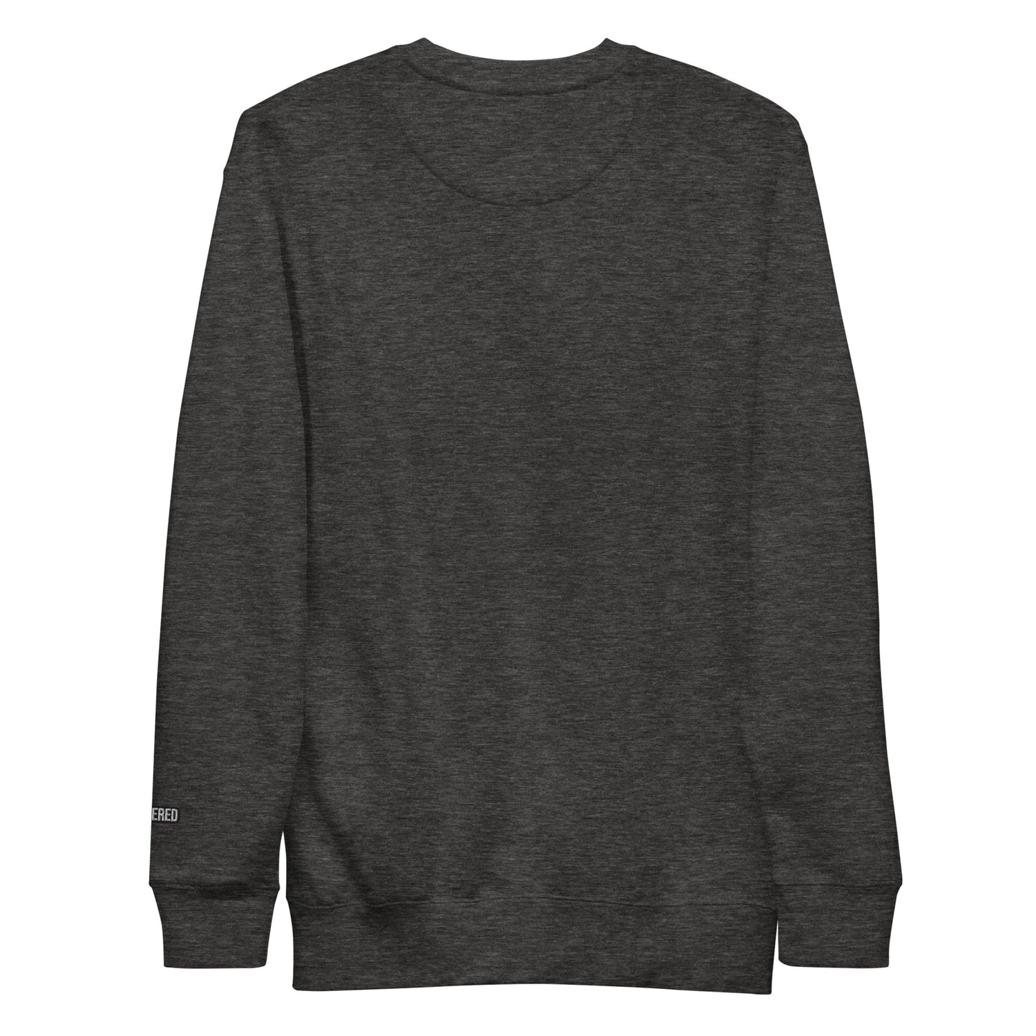 New York Apple Logo Embroidered Charcoal Grey Crewneck Sweatshirt Scattered Streetwear