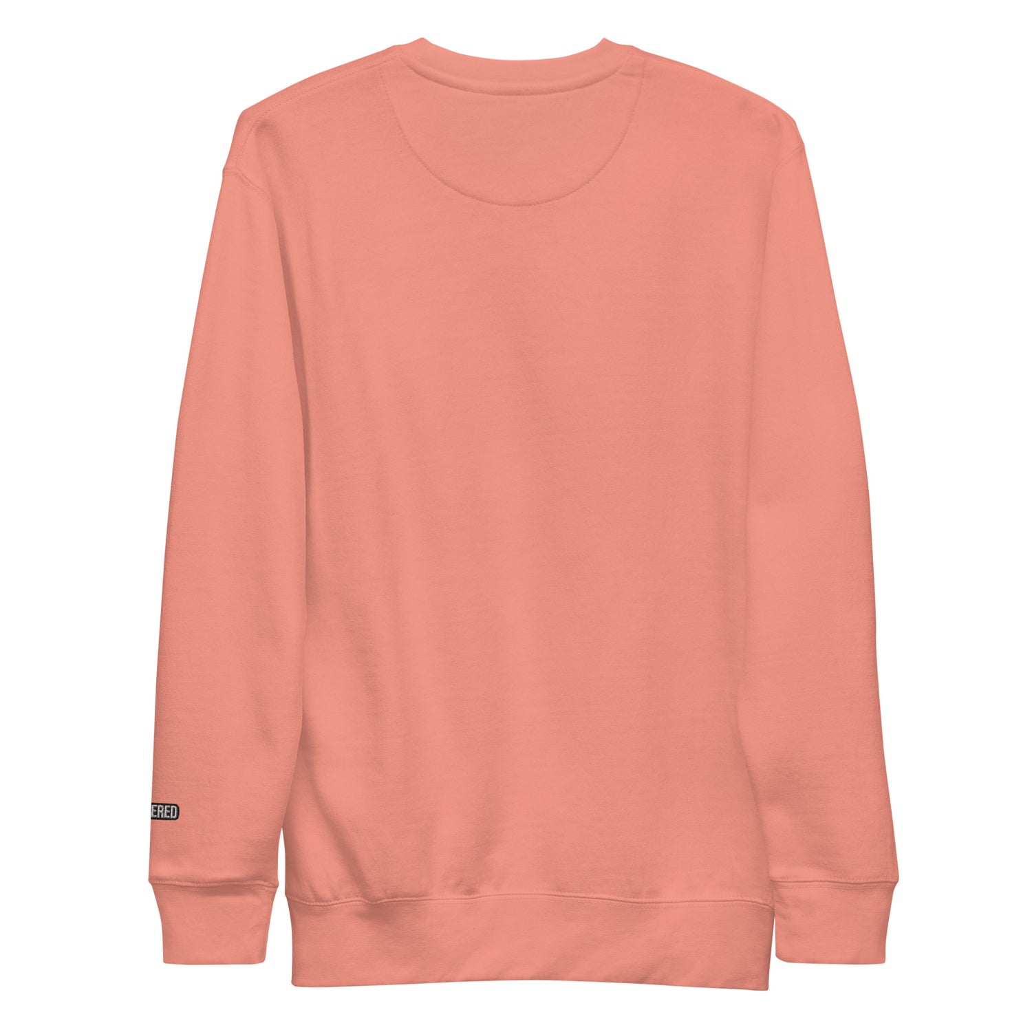 New York Apple Logo Embroidered Salmon Pink Crewneck Sweatshirt Scattered Streetwear