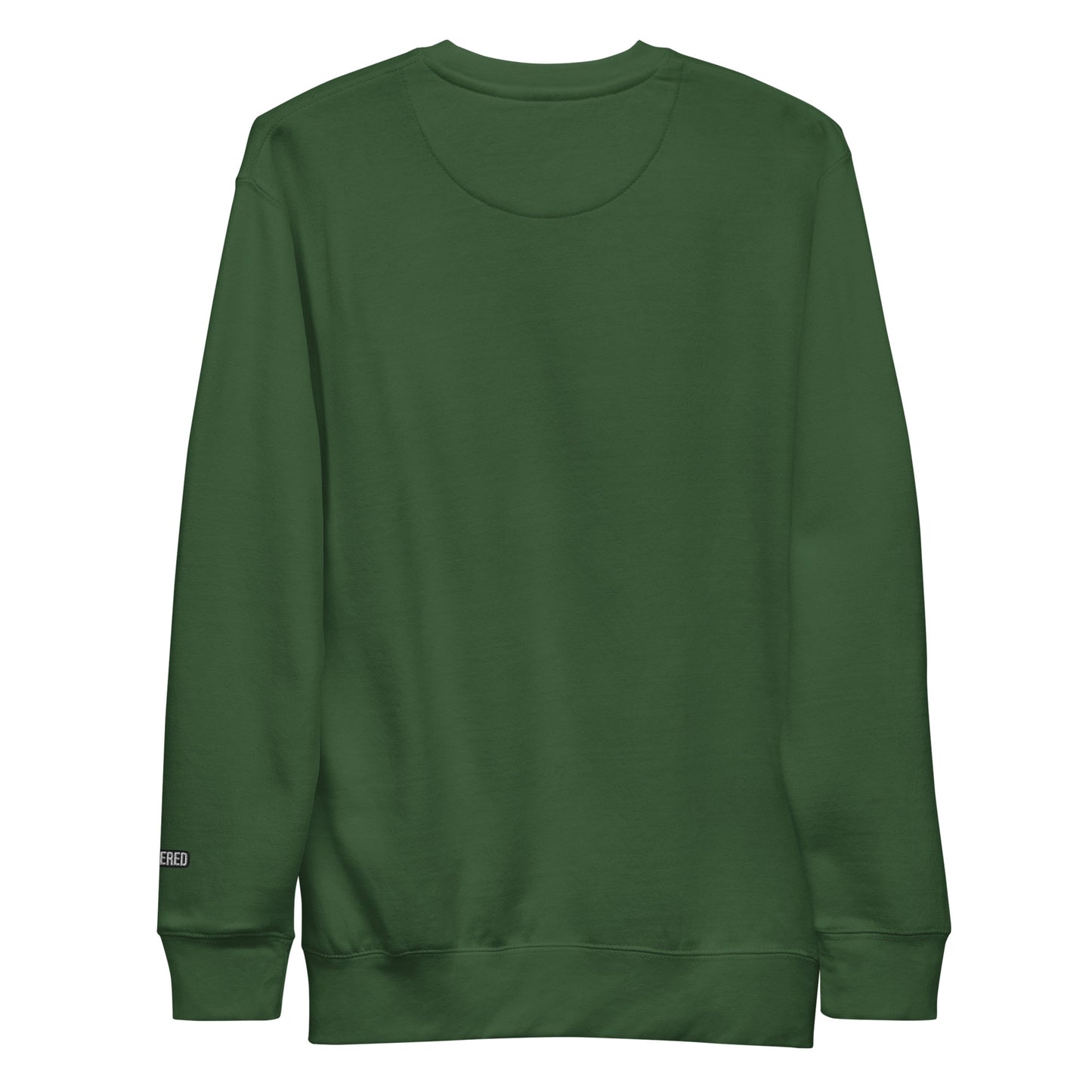 New York Apple Logo Embroidered Green Crewneck Sweatshirt Scattered Streetwear