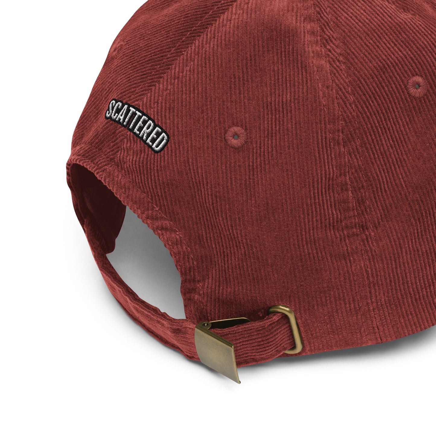 New York Apple Logo Embroidered Red Vintage Corduroy Hat Scattered Streetwear