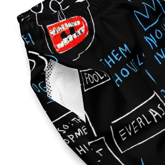 Jean-Michel Basquiat "Rinso" Artwork Printed Swim Trunk Shorts