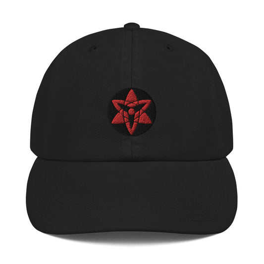 Sasuke Uchiha Eternal Mangekyou Sharingan Embroidered Champion Dad Cap