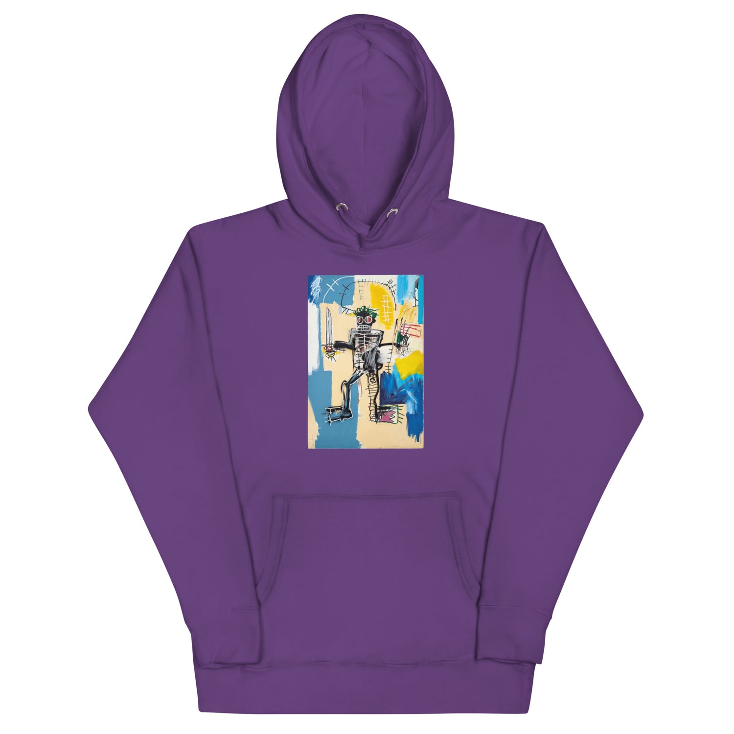 Jean-Michel Basquiat "Warrior" Artwork Printed Premium Streetwear Sweatshirt Hoodie Purple